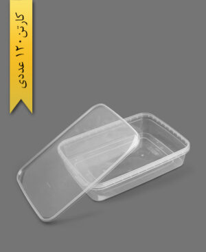 ظرف ماکروویو مستطیل 1750cc شفاف - پولاد پویش (کارتن 120 عددی)