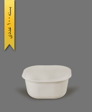 کاسه چهار گوش 900 گیاهی - آملون  (کارتن 100 عددی)