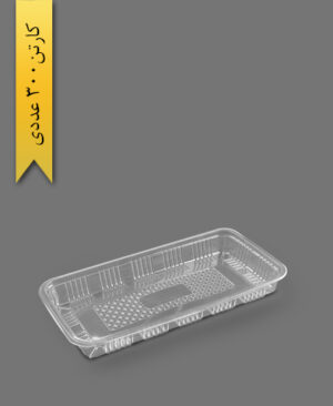 دیس مستطیل 30cm شفاف - آذران ورق ( کارتن 500 عددی )